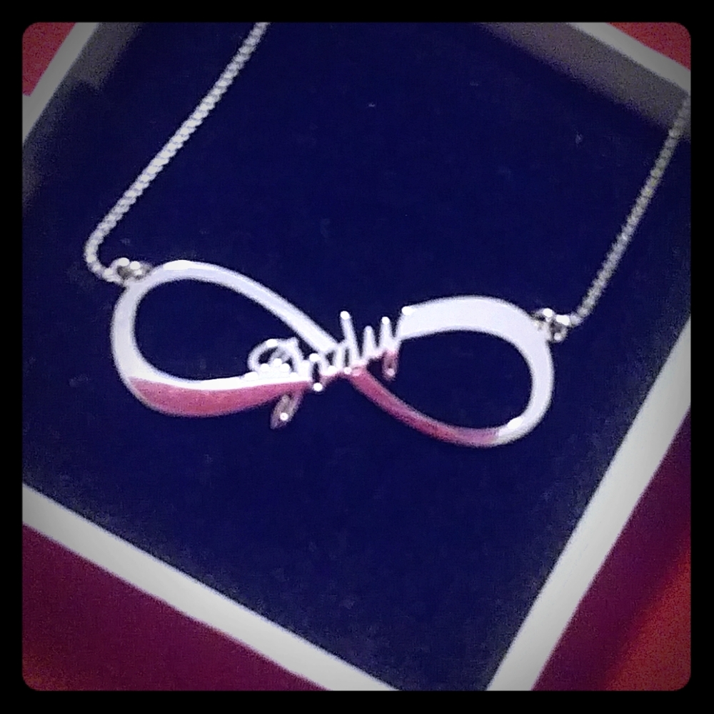 Sterling silver infinity name (Jody)